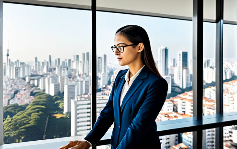 **

"A professional architect in a modern, sunlit office in S&atilde;o Paulo, Brazil, reviewing blueprints with colleagues. She is wearing a modest, stylish business suit and glasses. The office features large windows with a vibrant cityscape view. High quality, perfect anatomy, correct proportions, professional attire, fully clothed, safe for work, appropriate content, family-friendly, natural pose, well-formed hands, proper finger count, natural body proportions."

**