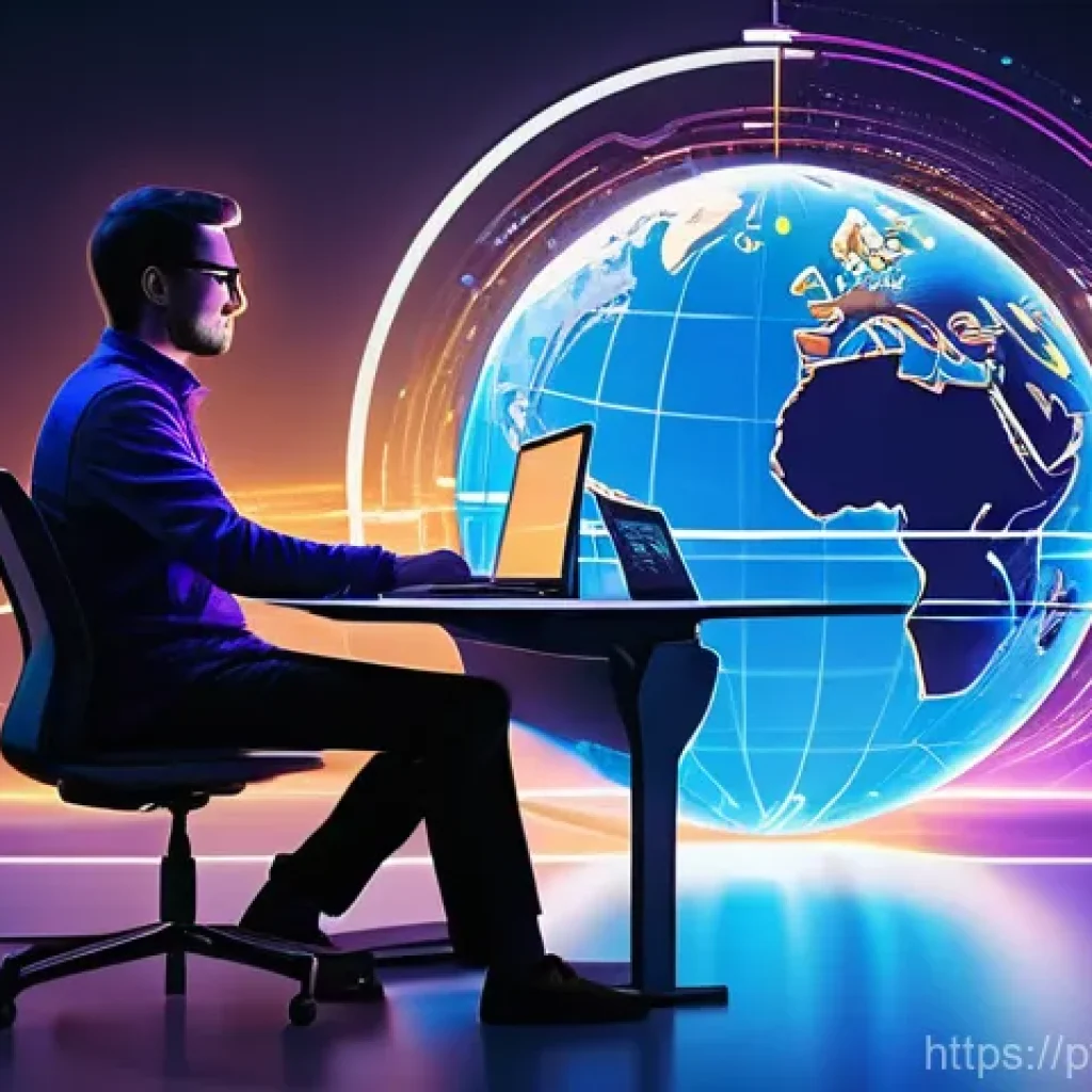 자바스크립트 성능 향상을 위한 RPC 최적화 - **Prompt 1: The Global Handshake of Data**
"A vibrant, dynamic illustration depicting a stylized...