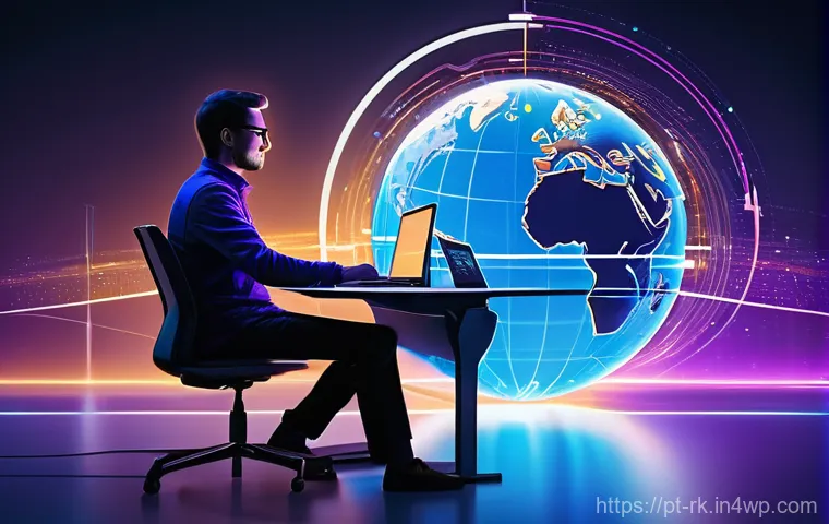 자바스크립트 성능 향상을 위한 RPC 최적화 - **Prompt 1: The Global Handshake of Data**
"A vibrant, dynamic illustration depicting a stylized...