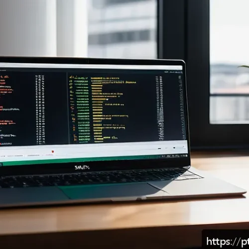자바스크립트 성능 향상을 위한 품질 보증 전략 - A modern software developer&rsquo;s workspace focused on JavaScript performance optimization, featuring mu...